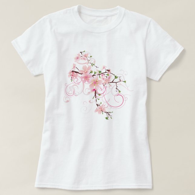 Blommar av Sakura Cherry Tee (Design framsida)