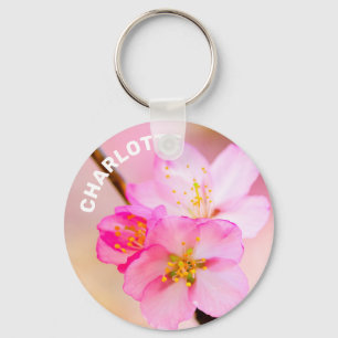 Blommar av vackra Sakura Cherry Nyckelring