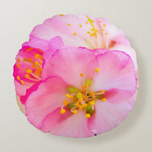 Blommar av vackra Sakura Cherry Rund Kudde