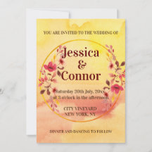 Blommar av vattenfärgen Rosa Cherry Flower Bröllop