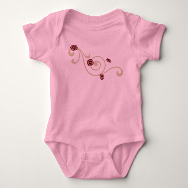 Blommar - baby t shirt (Framsida)