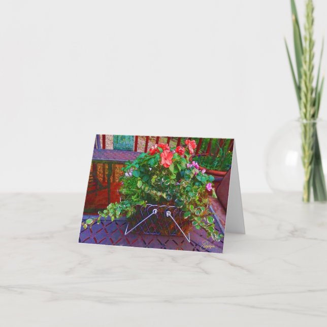 Blommar Basket Kort (Framsida)