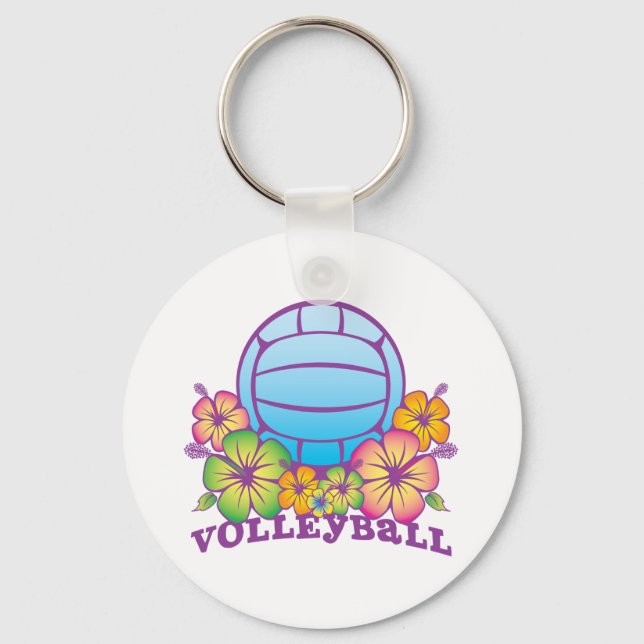 Blommar Beach Volleyball Nyckelring (Framsida)