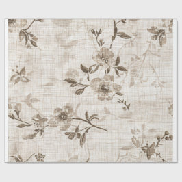 Blommar Beige Gift Wrap Presentpapper