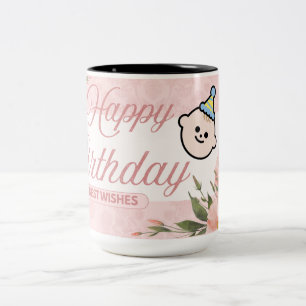 Blommar Birthday Två-Tonad Mugg