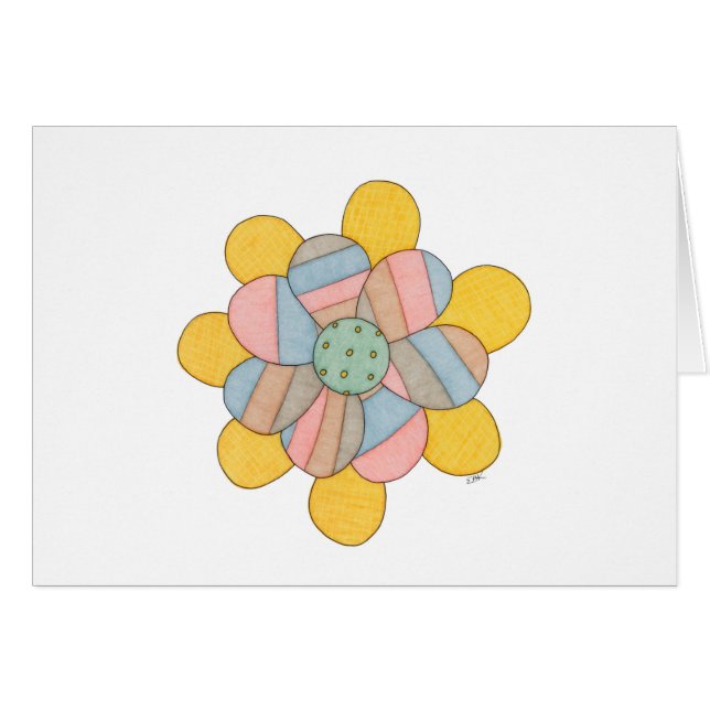 Blommar Blank Notecard Hälsningskort (Framsidan Horizontal)