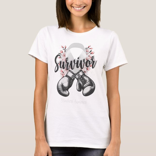 Blommar Blinness Warrior Survivor T Shirt (Framsida)