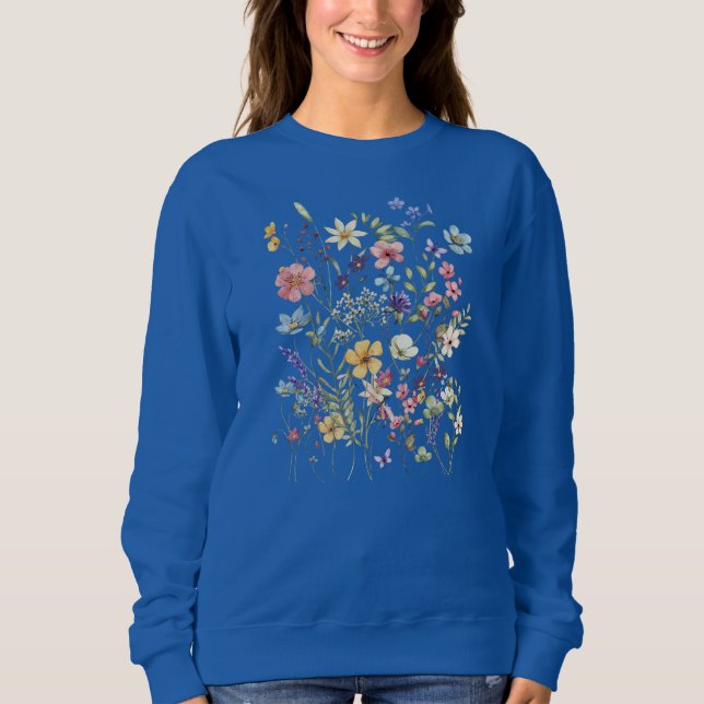 Blommar Bouque Women's Sweatshirt T Shirt (Framsida)
