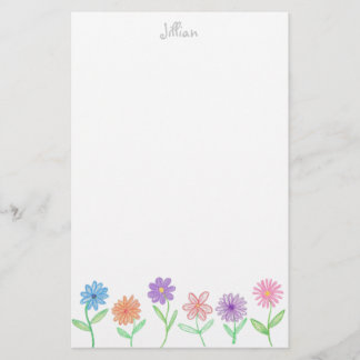 Blommar brevpapper - personlig