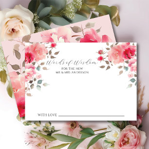 Blommar Bride Ord of Wisdom Card Inbjudningar