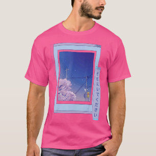 Blommar Brows i Vaporwave Japansk NattCity Cherry T Shirt
