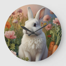 Blommar Bunny & Carrot Patch Clock Stor Klocka