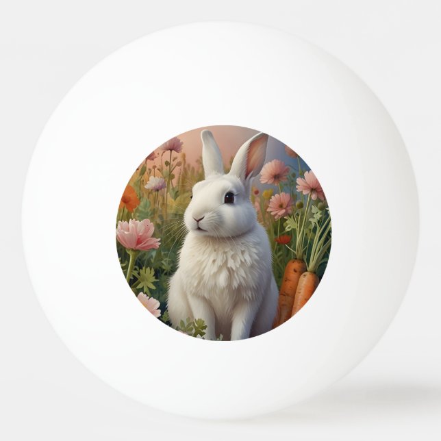 Blommar Bunny & Carrot Patch Ping Pong Boll (Framsidan)