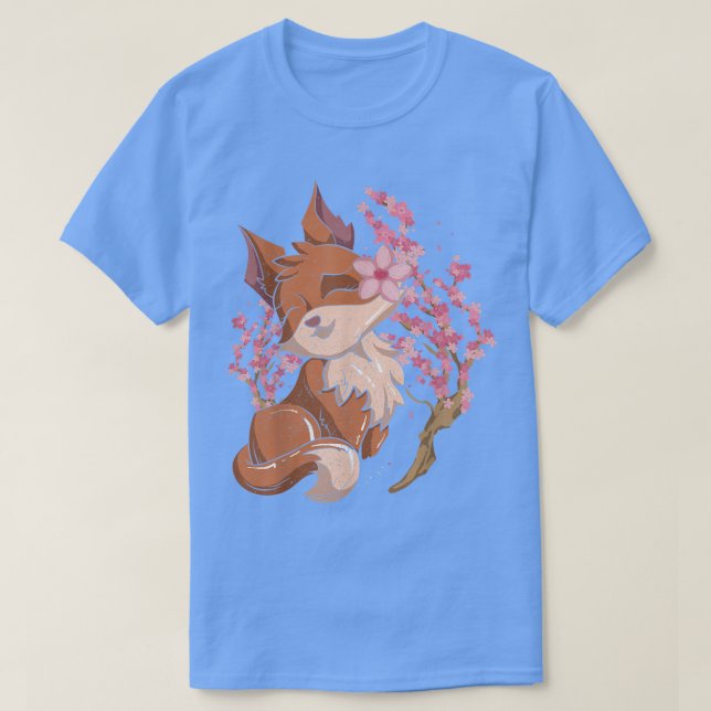 Blommar C av Sakura Nature Forest Animal Lover Che T Shirt (Design framsida)