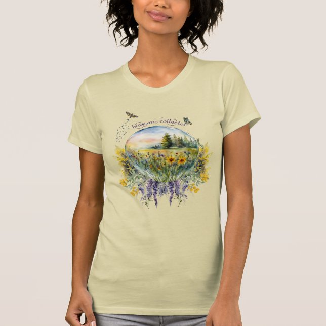 Blommar Collector Wildblomme Meadow Crystal Boll T Shirt (Framsida)