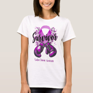 Blommar Crohns sjukdom Warrior Survivor T Shirt