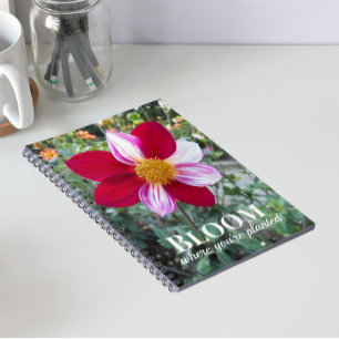 Blommar Där Du Är Planterad Citat Blommor Anteckningsbok