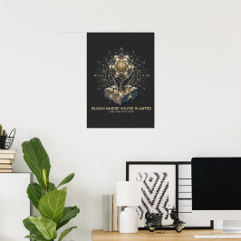 Blommar där du är planterad poster