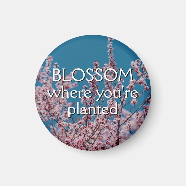 BLOMMAR DÄR DU PLANTERAS BLOMFÖRBUNDSBlommigt Magnet (Framsidan)