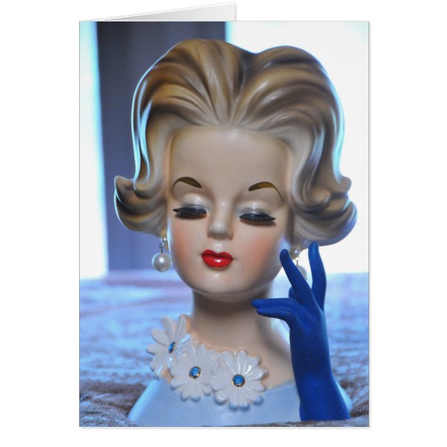 Blommar den långa handsken för den sofistikerade hälsningskort (Framsidan)