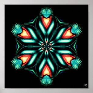 Blommar döden v2 - färgämnet mönster pareidolia poster