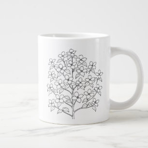 Blommar Dogwood - Cornus florida - inhemska växter Jumbo Mugg