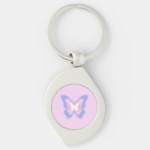 Blommar Dream Butterfly Swirl Silverfärgad Nyckelring