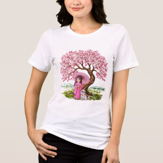 Blommar Dreams: Kimono Girl & Puppy T Shirt