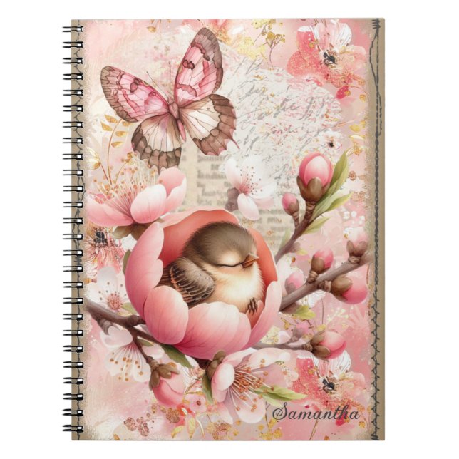  Blommar Dreams Personlig Notebook Anteckningsbok (Framsidan)