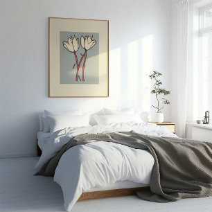 Blommar Duo: Enkel utvisning i bloom Poster