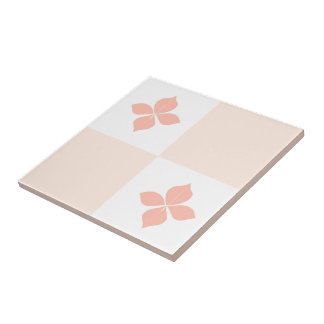 Blommar elegance lax blommigt panel Mönster 10 Kakelplatta