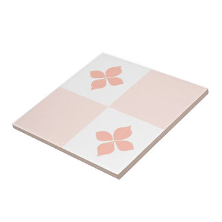 Blommar elegance lax blommigt panel Mönster 6 Kakelplatta
