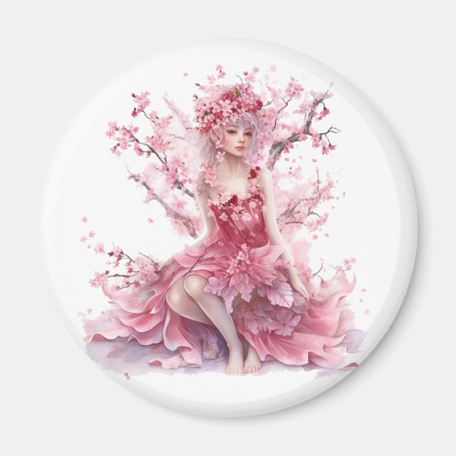 Blommar Fairy/Fae/älva Princess Magnet (Framsidan)