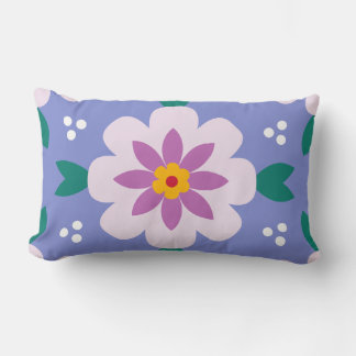 Blommar Flower Mönster Pillow Lumbarkudde
