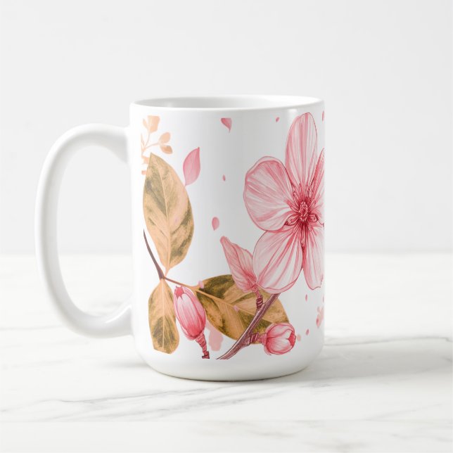 Blommar Flower Mugg - Bloom-Inspired Coffee Kopp (Vänster)