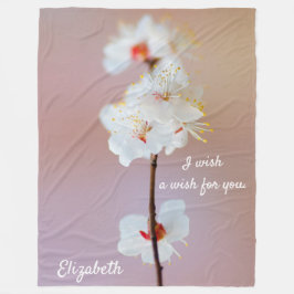 Blommar för Adsible Japansk Apricot Fleecefilt