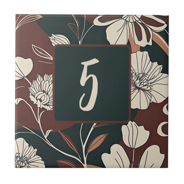 Blommar för antal höst kakelplatta (Framsidan)