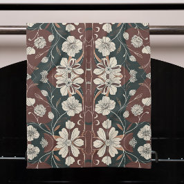 Blommar för antal höst kökshandduk