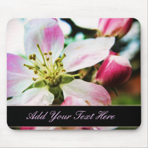 Blommar för äppelblomma anpassningsbar Mousepad Musmatta