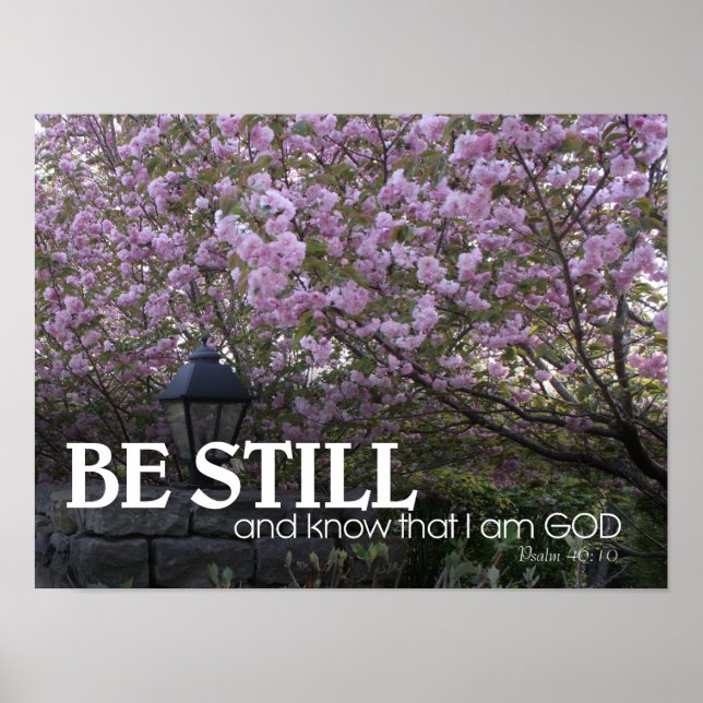 Blommar för Bible Verse Cherry Poster (Framsidan)