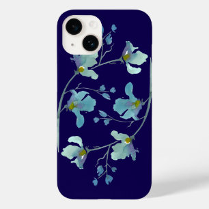 Blommar för blå vattenfärg i marinen