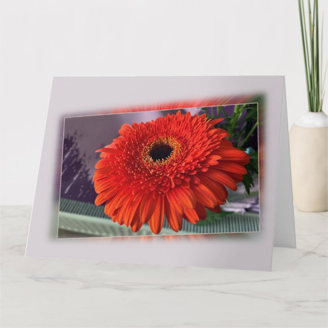 Blommar för Bright-orange Kort (Framsida)