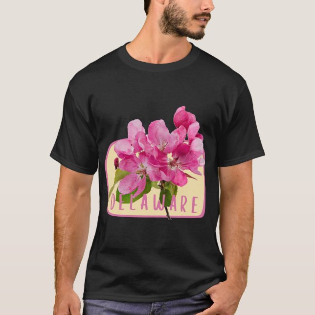 Blommar för Delaware State Flower Peach-paragraf 3 T Shirt (Framsida)