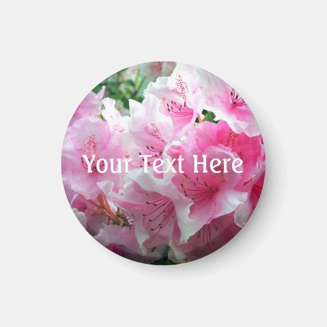 Blommar för fallande Rosa Blommigt Magnet (Framsidan)