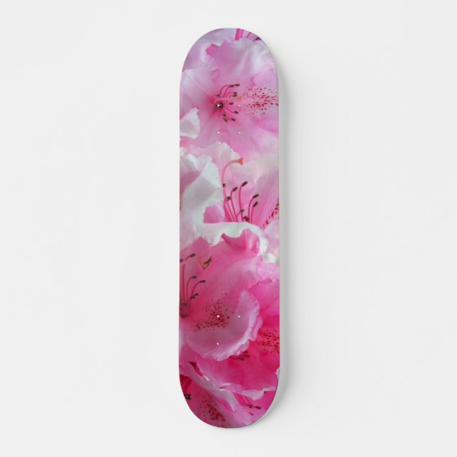Blommar för fallande Rosa Blommigt Mini Skateboard Bräda 18,5 Cm (Framsida)