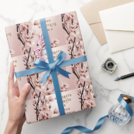 Blommar för inbjudan till Kärlek-bröllop Presentpapper