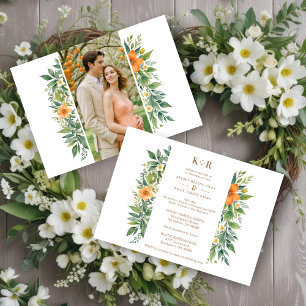 Blommar för känslig Garland Azahar-Orange och Gree Inbjudningar
