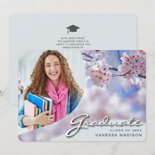 Blommar för körsbär för elegant Modern Photo Gra Meddelande