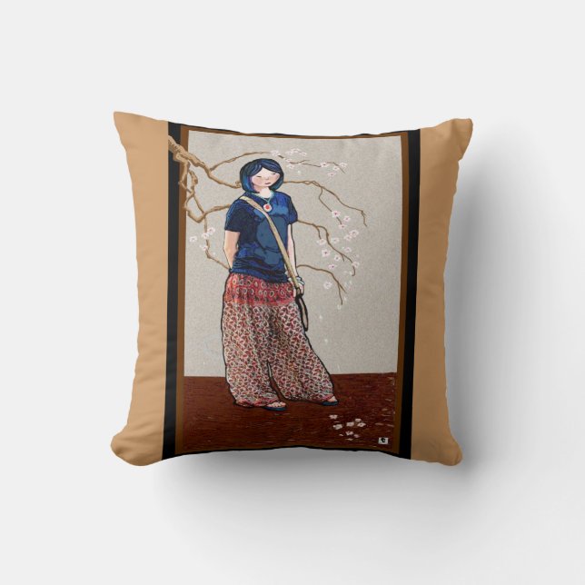 blommar för körsbär kudde (Framsida)