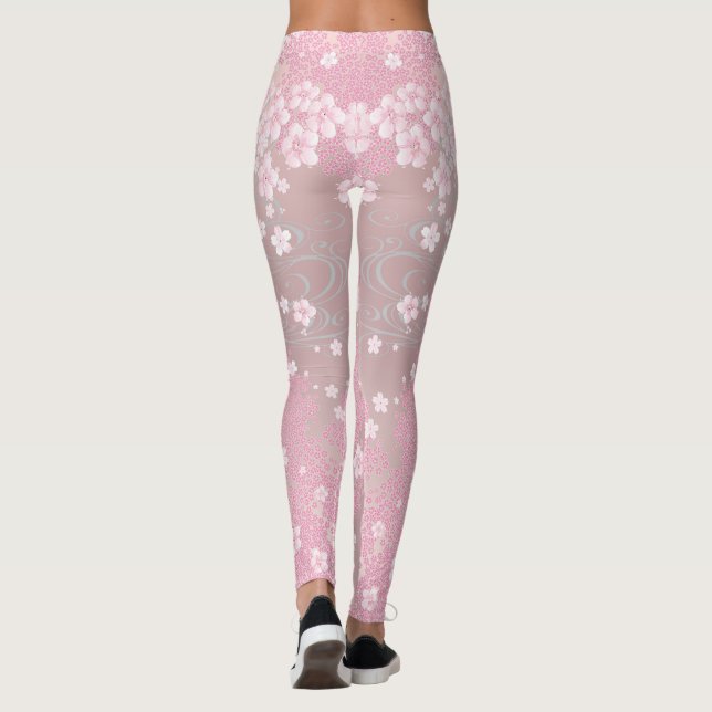 Blommar för legance Leggings (Baksida)